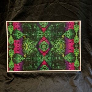 Super cool & unique abstract art print purple and green design #abstract art